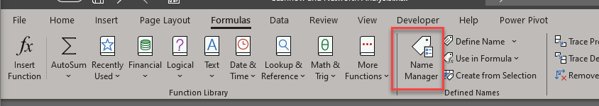 Name Manager Toolbar