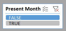 Present Month Slicer